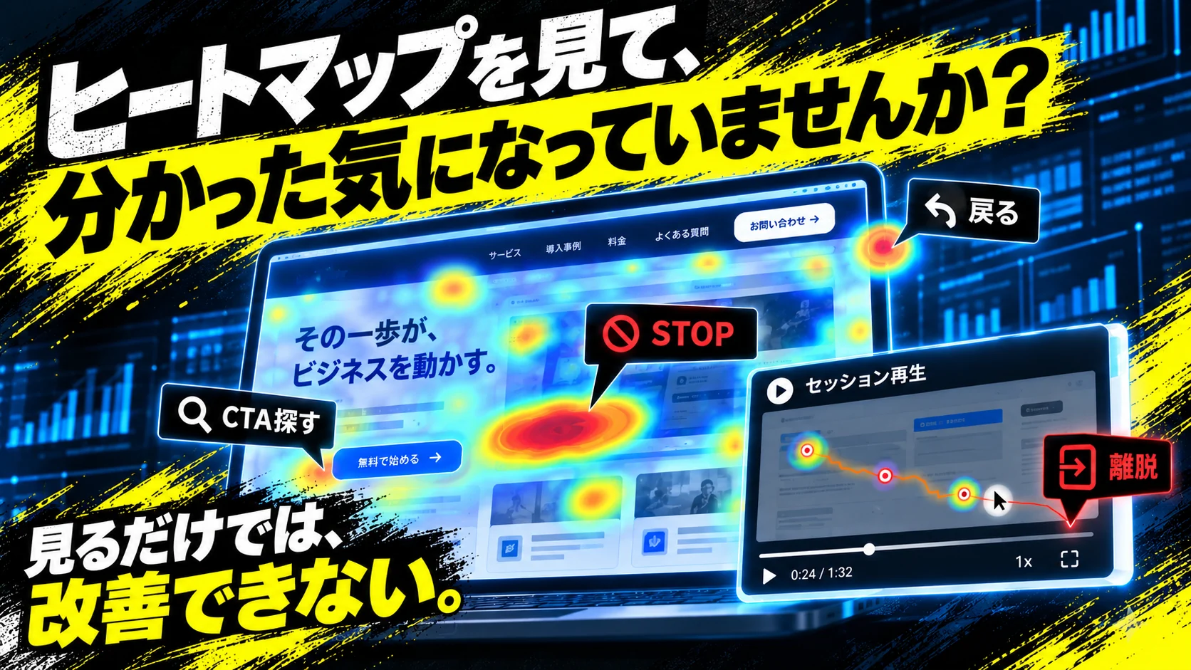 ヒートマップとセッションリプレイをつなげて分析